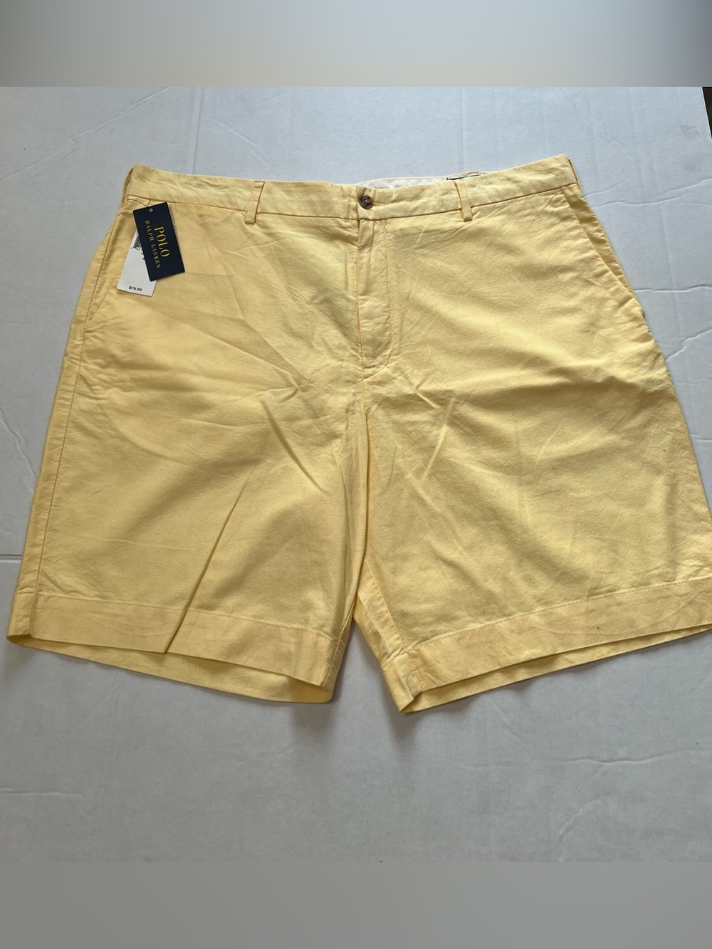 Polo ralph Lauren Light Yellow Men’s Flat Front Chino Shorts